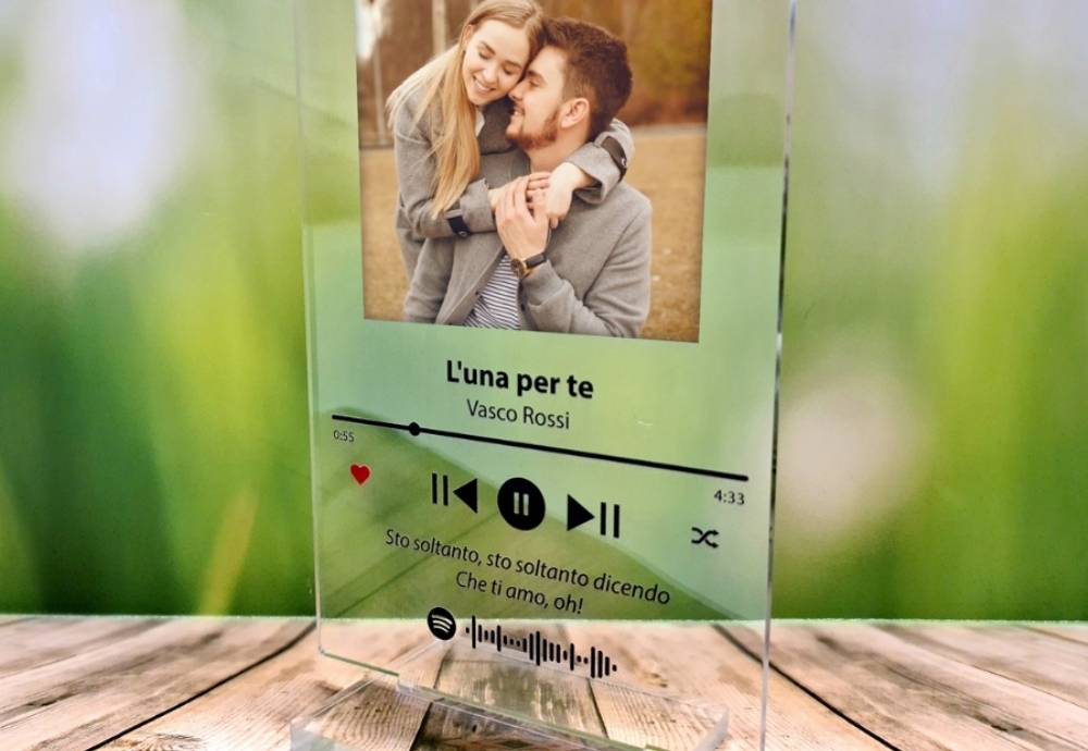 Targa spotify personalizzata
